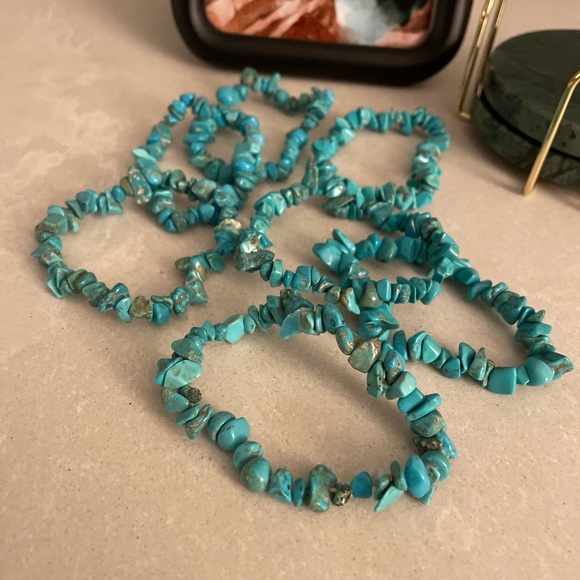 FREE GIFT WITH $100 PURCHASE Authentic Real Turquoise Gemstone Bracelet - Picture 1 of 8